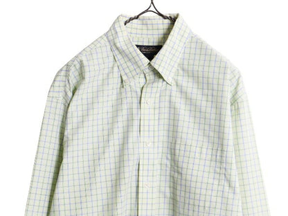 ブルックスブラザーズ チェック 長袖 ボタンダウン シャツ メンズ L / Brooks Brothers コットン ノーアイロン ワイシャツ BD マルチカラー