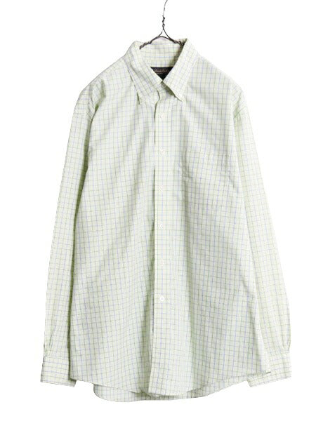 ブルックスブラザーズ チェック 長袖 ボタンダウン シャツ メンズ L / Brooks Brothers コットン ノーアイロン ワイシャツ BD マルチカラー