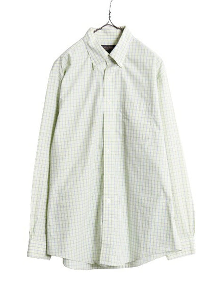 ブルックスブラザーズ チェック 長袖 ボタンダウン シャツ メンズ L / Brooks Brothers コットン ノーアイロン ワイシャツ BD マルチカラー
