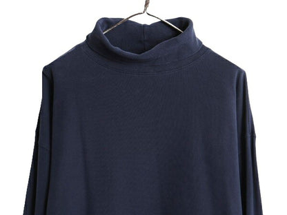 80s ブルックスブラザーズ タートルネック 鹿の子 長袖 Tシャツ メンズ XL ヴィンテージ Brooks Brothers ヘビーウェイト 大きいサイズ 紺