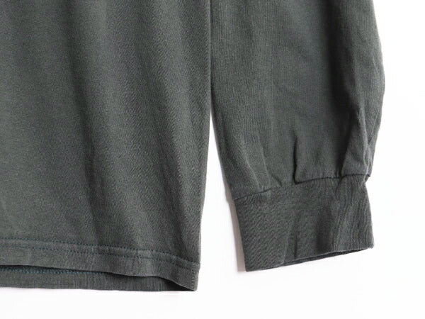 00s ナイキ センター スモール スウッシュ 刺繍 長袖 Tシャツ メンズ XXL / オールド NIKE ロンT コットン ヘビーウェイト 大きいサイズ 緑