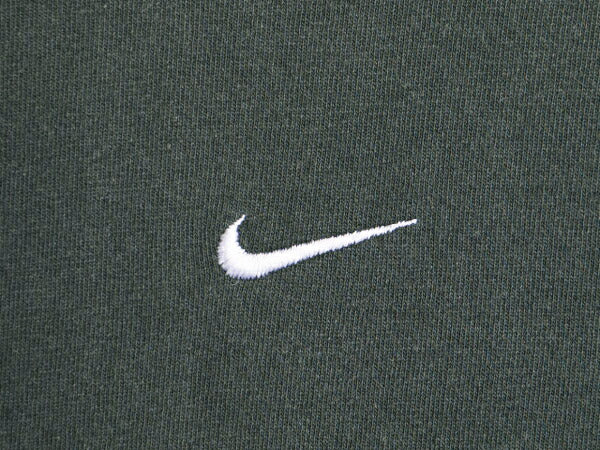 00s ナイキ センター スモール スウッシュ 刺繍 長袖 Tシャツ メンズ XXL / オールド NIKE ロンT コットン ヘビーウェイト 大きいサイズ 緑