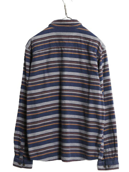 16年製 パタゴニア ロングスリーブ フィヨルド 長袖 フランネル シャツ メンズ M / Patagonia オーガニック コットン ネルシャツ ボーダー