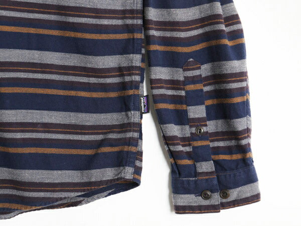 16年製 パタゴニア ロングスリーブ フィヨルド 長袖 フランネル シャツ メンズ M / Patagonia オーガニック コットン ネルシャツ ボーダー
