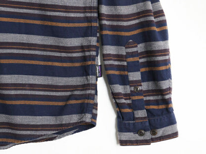 16年製 パタゴニア ロングスリーブ フィヨルド 長袖 フランネル シャツ メンズ M / Patagonia オーガニック コットン ネルシャツ ボーダー