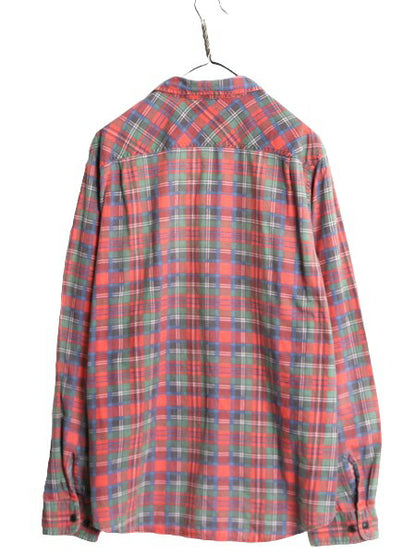 デニム&サプライ ラルフローレン チェック プリント フランネル シャツ メンズ XL DENIM&SUPPLY ポロ ネルシャツ 長袖シャツ マルチカラー