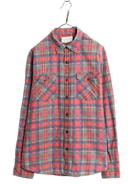 デニム&サプライ ラルフローレン チェック プリント フランネル シャツ メンズ XL DENIM&SUPPLY ポロ ネルシャツ 長袖シャツ マルチカラー