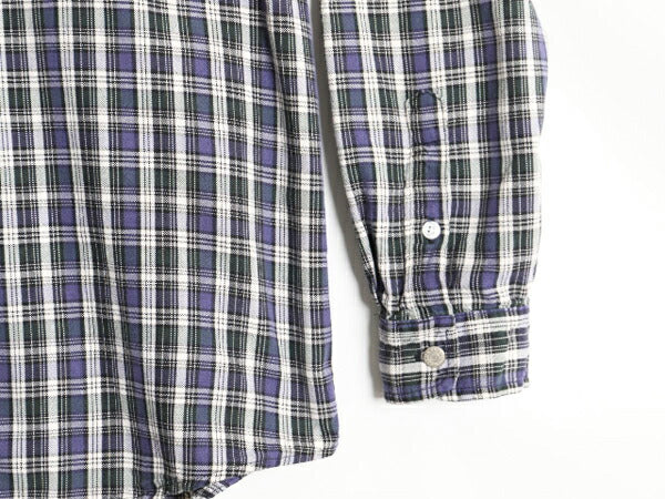 90s エディーバウアー チェック オックスフォード 長袖 シャツ メンズ XL Eddie Bauer ヘビーウェイト コットン 大きいサイズ マルチカラー