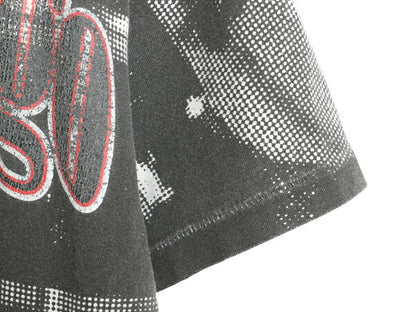 90s ブルズ オールオーバー プリント 半袖 Tシャツ メンズ S 程/ オールド NBA オフィシャル バスケ アート イラスト マイケル ジョーダン