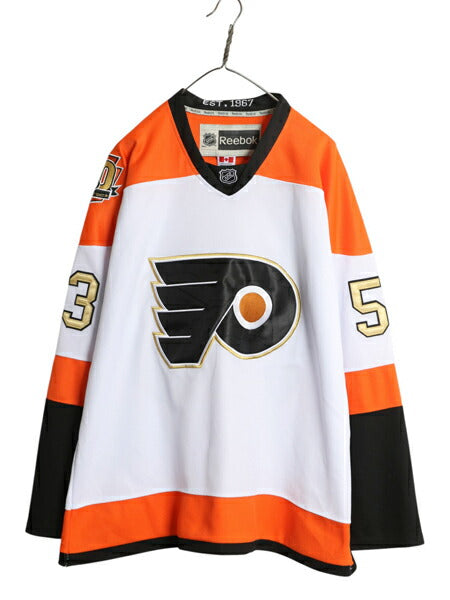 フライヤーズ ホッケー ジャージ メンズ XXL 程/ 古着 NHL オフィシャル リーボック アイスホッケー ユニフォーム 長袖シャツ 大きいサイズ