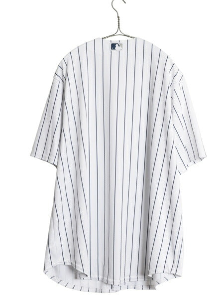 ヤンキース ベースボール シャツ メンズ XL MLB オフィシャル マジェスティック 大リーグ ユニフォーム ゲームシャツ 重ね着 大きいサイズ