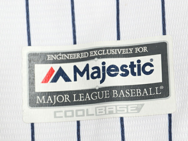 ヤンキース ベースボール シャツ メンズ XL MLB オフィシャル マジェスティック 大リーグ ユニフォーム ゲームシャツ 重ね着 大きいサイズ