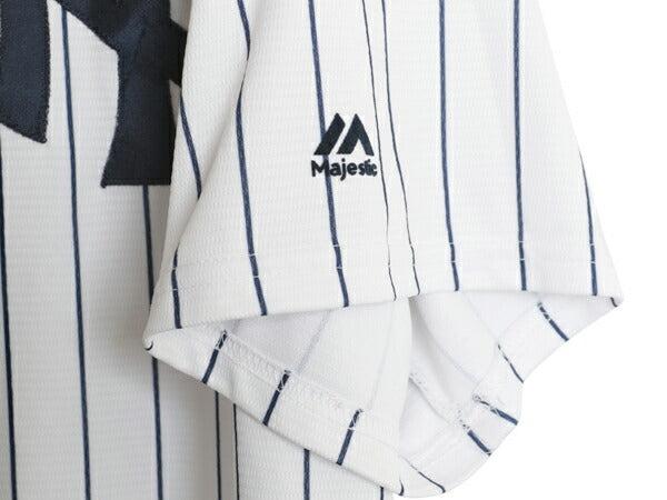 ヤンキース ベースボール シャツ メンズ XL MLB オフィシャル マジェスティック 大リーグ ユニフォーム ゲームシャツ 重ね着 大きいサイズ