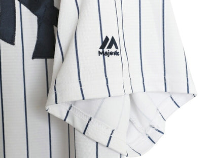 ヤンキース ベースボール シャツ メンズ XL MLB オフィシャル マジェスティック 大リーグ ユニフォーム ゲームシャツ 重ね着 大きいサイズ