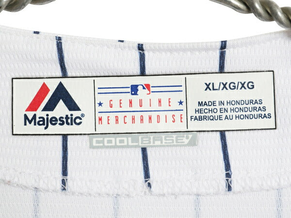 ヤンキース ベースボール シャツ メンズ XL MLB オフィシャル マジェスティック 大リーグ ユニフォーム ゲームシャツ 重ね着 大きいサイズ