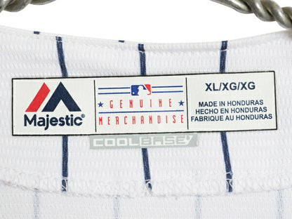 ヤンキース ベースボール シャツ メンズ XL MLB オフィシャル マジェスティック 大リーグ ユニフォーム ゲームシャツ 重ね着 大きいサイズ