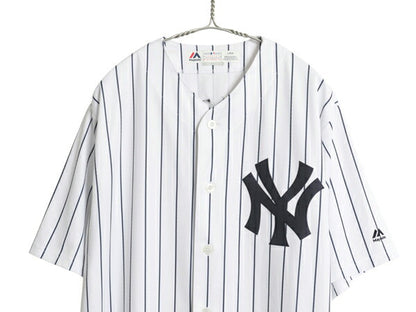 ヤンキース ベースボール シャツ メンズ L / MLB オフィシャル マジェスティック 大リーグ ユニフォーム ゲームシャツ 半袖シャツ ジャージ