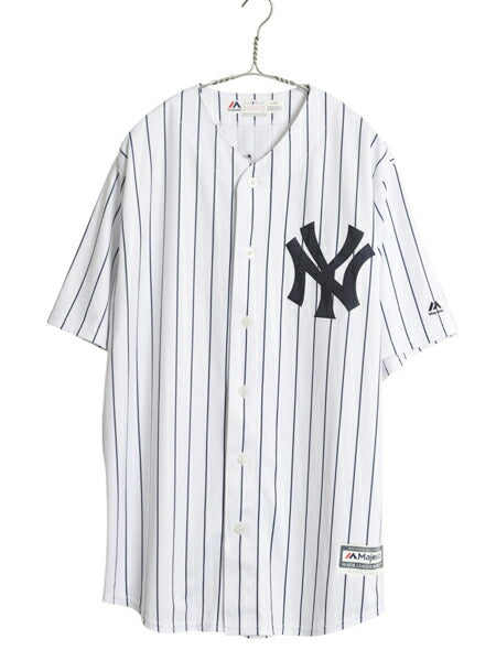 ヤンキース ベースボール シャツ メンズ L / MLB オフィシャル マジェスティック 大リーグ ユニフォーム ゲームシャツ 半袖シャツ ジャージ