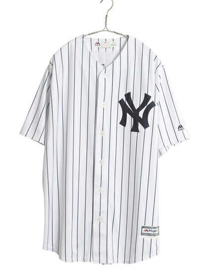ヤンキース ベースボール シャツ メンズ L / MLB オフィシャル マジェスティック 大リーグ ユニフォーム ゲームシャツ 半袖シャツ ジャージ