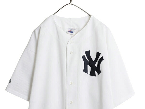 USA製 ヤンキース ベースボール シャツ メンズ XXL / MLB オフィシャル マジェスティック 大リーグ ユニフォーム 半袖シャツ 大きいサイズ