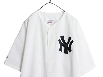 USA製 ヤンキース ベースボール シャツ メンズ XXL / MLB オフィシャル マジェスティック 大リーグ ユニフォーム 半袖シャツ 大きいサイズ