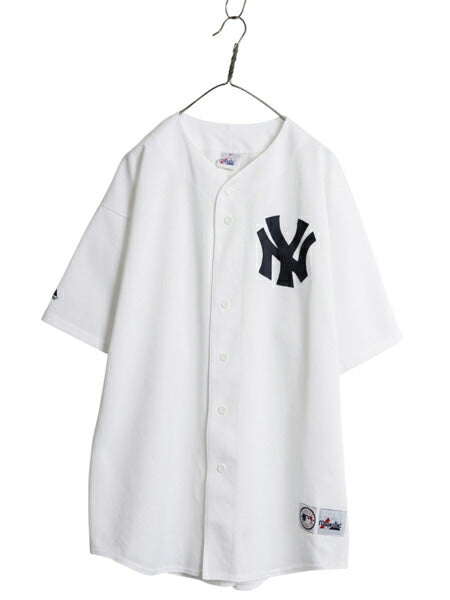 USA製 ヤンキース ベースボール シャツ メンズ XXL / MLB オフィシャル マジェスティック 大リーグ ユニフォーム 半袖シャツ 大きいサイズ
