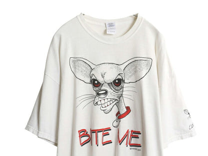ドッグ ジョーク キャラクター イラスト プリント Tシャツ メンズ XXL アニマル メッセージ 大きいサイズ ヘビーウェイト グラフィック 白