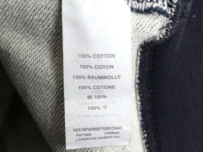 J CREW スウェット フード パーカー メンズ M / 古着 ジェイクルー トレーナー プルオーバー 前V コットン ツートン ポケット付き 無地 紺