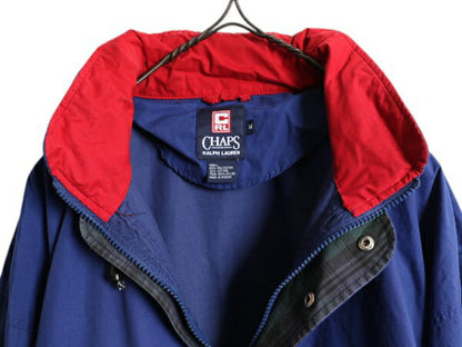 90s チャップス ラルフローレン セーリング アノラック ジャケット メンズ M 古着 オールド CHAPS ハーフジップ ポロ 収納 フード パーカー