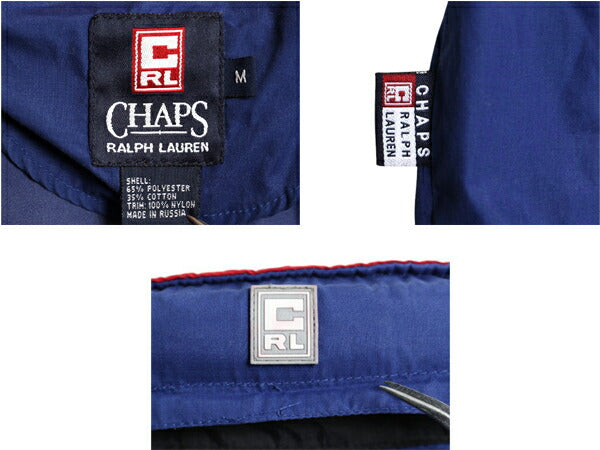 90s チャップス ラルフローレン セーリング アノラック ジャケット メンズ M 古着 オールド CHAPS ハーフジップ ポロ 収納 フード パーカー