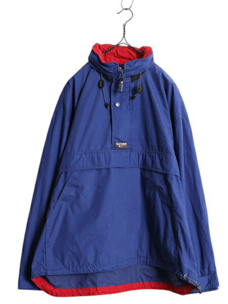 90s チャップス ラルフローレン セーリング アノラック ジャケット メンズ M 古着 オールド CHAPS ハーフジップ ポロ 収納 フード パーカー