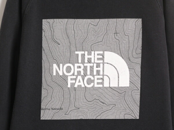 ノースフェイス 両面 プリント スウェット フード パーカー レディース L / The North Face アウトドア トレーナー プルオーバー 薄手 黒