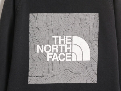 ノースフェイス 両面 プリント スウェット フード パーカー レディース L / The North Face アウトドア トレーナー プルオーバー 薄手 黒