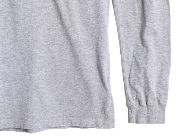 ノースフェイス 両面 プリント 長袖 Tシャツ メンズ M The North Face アウトドア ロンT プリントT ロゴT バックプリント クルーネック 灰