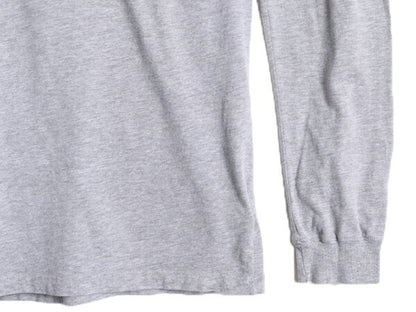 ノースフェイス 両面 プリント 長袖 Tシャツ メンズ M The North Face アウトドア ロンT プリントT ロゴT バックプリント クルーネック 灰