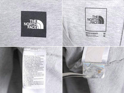 ノースフェイス 両面 プリント 長袖 Tシャツ メンズ M The North Face アウトドア ロンT プリントT ロゴT バックプリント クルーネック 灰