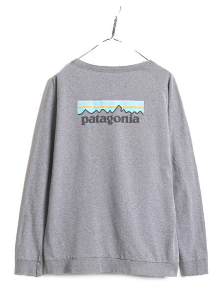 19年製 パタゴニア 両面 プリント 長袖 Tシャツ レディース L / Patagonia アウトドア ロンT プリントT ロゴT フィッツロイ バックプリント