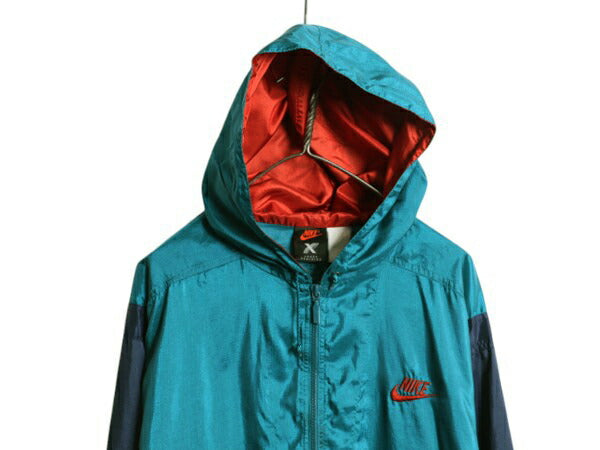 90s ナイキ ナイロン アノラック パーカー ジャケット メンズ XL 程 90年代 オールド NIKE ハーフジップ プルオーバー スウッシュ ブルゾン