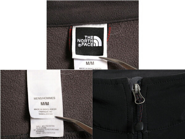 US企画 ノースフェイス APEX ソフトシェル ジャケット メンズ M / The North face アウトドア ストレッチ 裏 フリース フルジップ ブラック