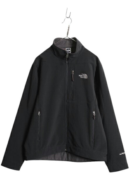 US企画 ノースフェイス APEX ソフトシェル ジャケット メンズ M / The North face アウトドア ストレッチ 裏 フリース フルジップ ブラック