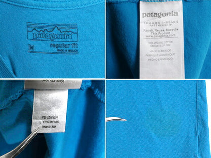 16年製 パタゴニア プリント 長袖 Tシャツ メンズ M Patagonia アウトドア ロンT プリントT ロゴT クルーネック フィッツロイ グラフィック