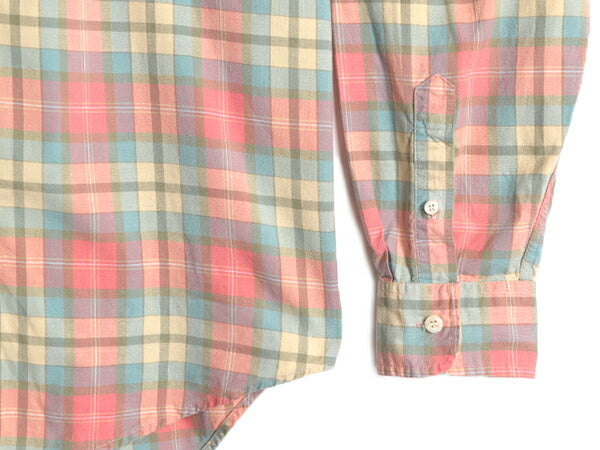 90s OLD GAP チェック 長袖 ボタンダウン シャツ メンズ L / 古着 90年代 オールド ギャップ コットン ポケット付き マルチカラー 紺タグ