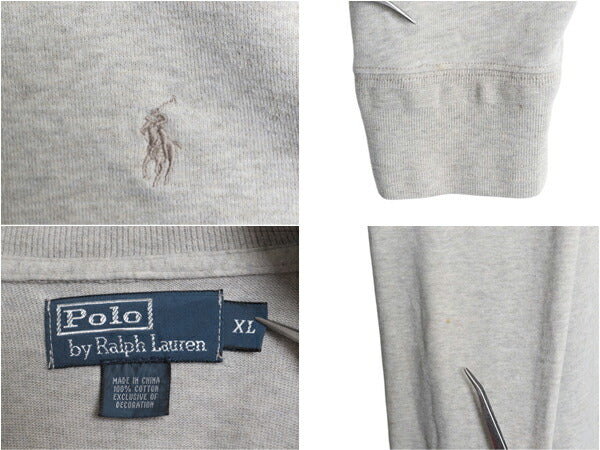 00s ポロ ラルフローレン ハイネック スウェット メンズ XL / 古着 00年代 オールド ヘンリーネック トレーナー ワンポイント 大きいサイズ