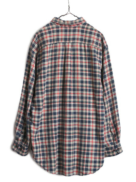 00s OLD GAP チェック フランネル 長袖 ボタンダウン シャツ メンズ XL 程/ 00年代 オールド ギャップ コットン ポケット付き ネルシャツ