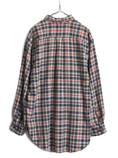 00s OLD GAP チェック フランネル 長袖 ボタンダウン シャツ メンズ XL 程/ 00年代 オールド ギャップ コットン ポケット付き ネルシャツ