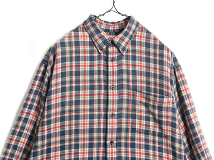 00s OLD GAP チェック フランネル 長袖 ボタンダウン シャツ メンズ XL 程/ 00年代 オールド ギャップ コットン ポケット付き ネルシャツ