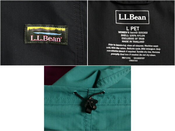 エルエルビーン ナイロン アノラック パーカー ジャケット レディース L 小さめ 古着 LLBEAN プルオーバー ハーフジップ マンパ パッカブル