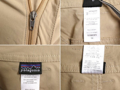 10年製 パタゴニア インターコンチネンタル ナイロン パンツ 14 レディース L 程/ 古着 Patagonia アウトドア ポケット付き ベージュ 薄手