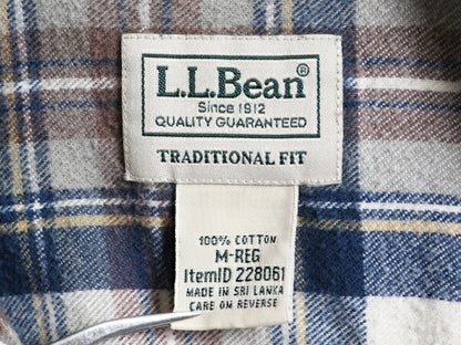 エルエルビーン チェック ボタンダウン フランネル シャツ メンズ M 古着 LLBEAN アウトドア 長袖シャツ ネルシャツ コットン マルチカラー