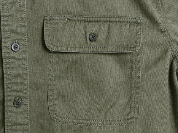 エルエルビーン コットン ツイル 長袖 シャツ メンズ M LLBEAN アウトドア チェック フランネル ライナー ジャケット ポケット付き カーキ